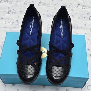 Adrienne Vittadini Sport Perfed Smooth Pate Vikus Black-PP Women's Shoes